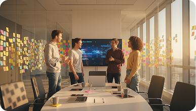 Team brainstorm session